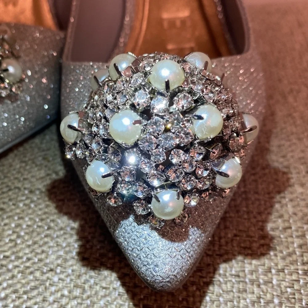 Ted Baker Darlill Metallic Brooch Heel Pump Silver Ted Baker London - Picture 5 of 16